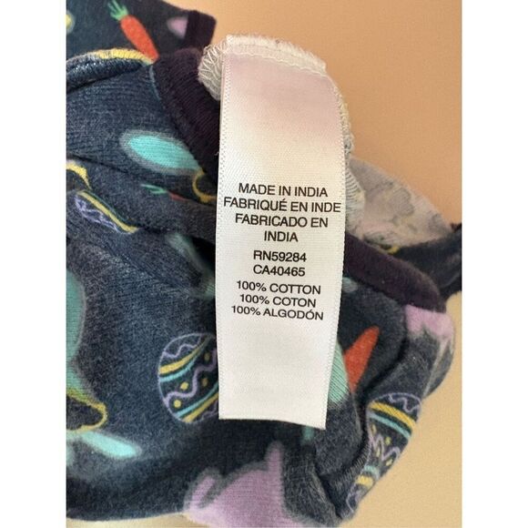 The Children’s PJ Place Toddler 2T Easter Egg Bunny 1-piece Pajamas Footed Sleep - Picture 5 of 6